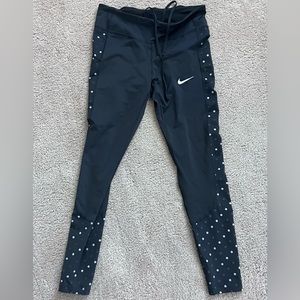 Nike Running Tights with Reflective Polkadots